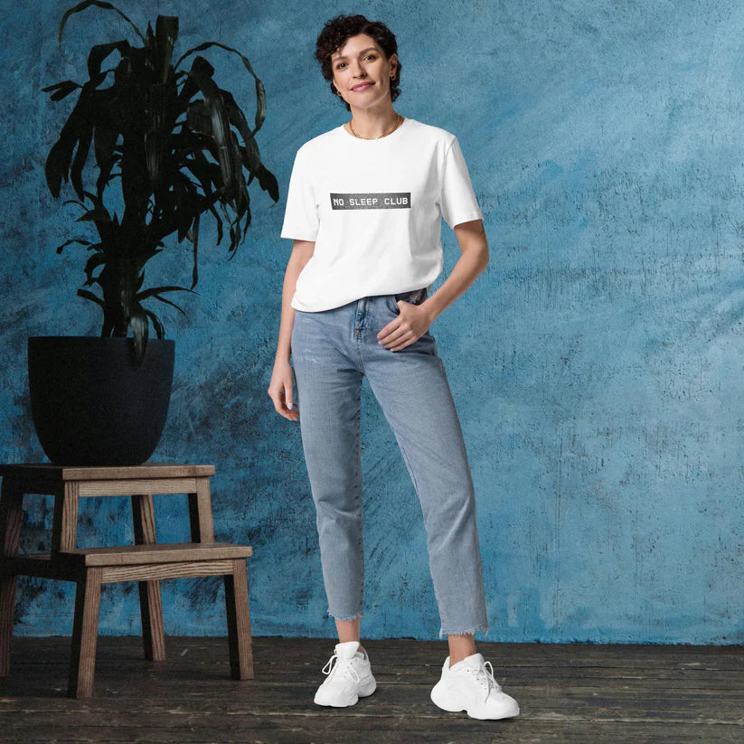 Organic cotton T-shirt - no sleep club